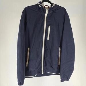 Lightweight Navy Hooded Jacket